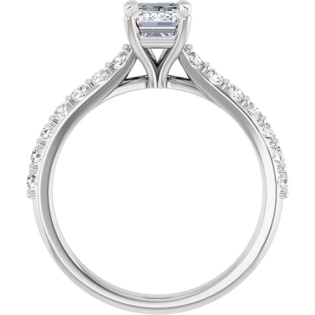 The Phoebe 1.36ctw Emerald cut Lab Grown Diamond Engagement Ring