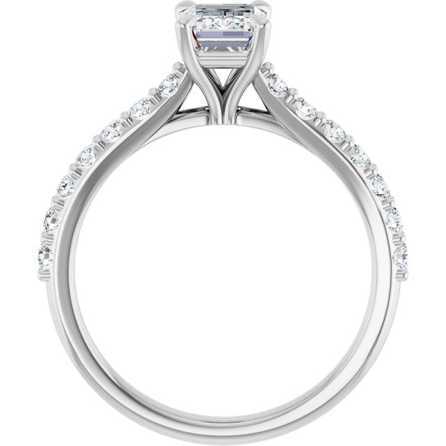 The Phoebe 1.86ctw Emerald cut Lab Grown Diamond Engagement Ring