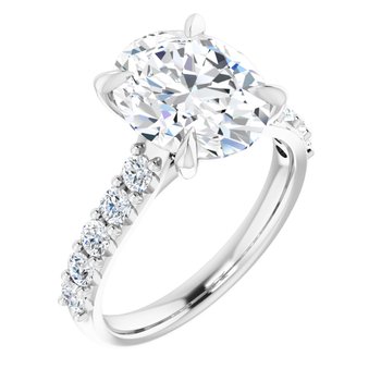 The Phoebe 2.86ctw Oval cut Lab Grown Diamond Engagement Ring