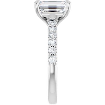 The Phoebe 2.36ctw Emerald cut Lab Grown Diamond Engagement Ring