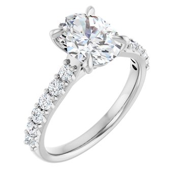 The Phoebe 1.86ctw Oval cut Lab Grown Diamond Engagement Ring