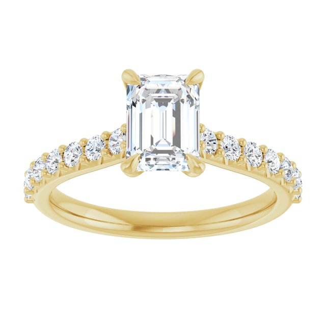 The Phoebe 1.36ctw Emerald cut Lab Grown Diamond Engagement Ring