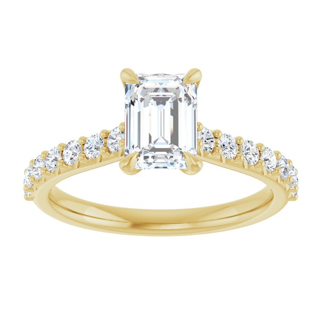The Phoebe 1.86ctw Emerald cut Lab Grown Diamond Engagement Ring