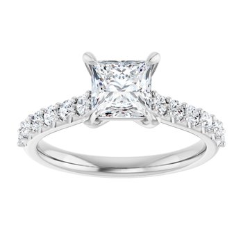 The Phoebe 1.86ctw Princess cut Lab Grown Diamond Engagement Ring