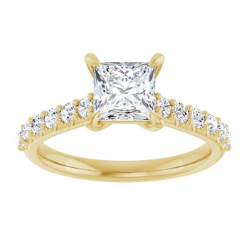 The Phoebe 1.86ctw Princess cut Lab Grown Diamond Engagement Ring