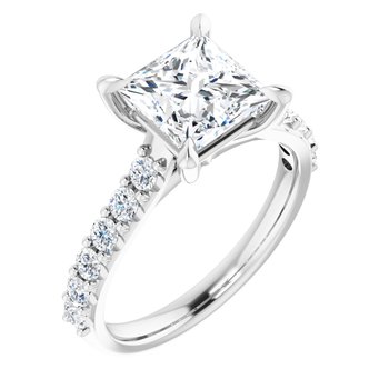 The Phoebe 2.36ctw Princess cut Lab Grown Diamond Engagement Ring