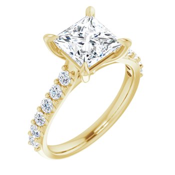 The Phoebe 2.36ctw Princess cut Lab Grown Diamond Engagement Ring