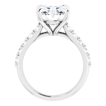 The Phoebe 3.36ctw Oval cut Lab Grown Diamond Engagement Ring