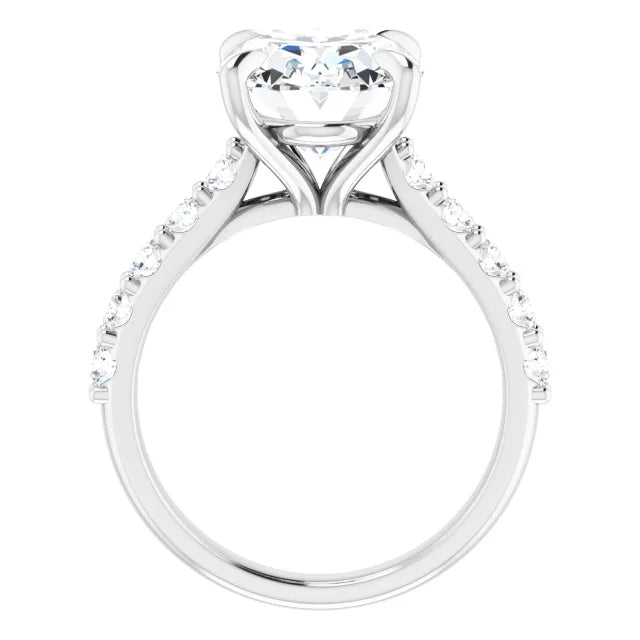 The Phoebe 3.86ctw Oval cut Lab Grown Diamond Engagement Ring