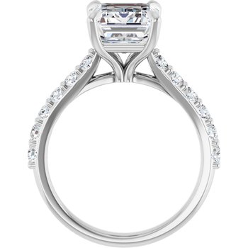 The Phoebe 3.36ctw Emerald cut Lab Grown Diamond Engagement Ring
