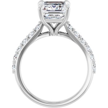 The Phoebe 3.36ctw Emerald cut Lab Grown Diamond Engagement Ring