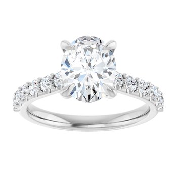 The Phoebe 1.86ctw Oval cut Lab Grown Diamond Engagement Ring