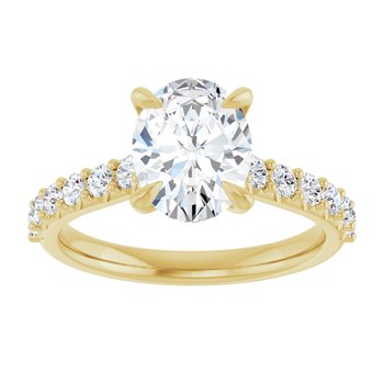 The Phoebe 1.86ctw Oval cut Lab Grown Diamond Engagement Ring