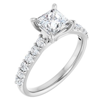 The Phoebe 1.86ctw Princess cut Lab Grown Diamond Engagement Ring