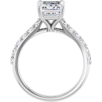 The Phoebe 2.86ctw Emerald cut Lab Grown Diamond Engagement Ring