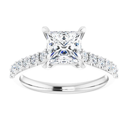 The Phoebe 1.36ctw Princess cut Lab Grown Diamond Engagement Ring