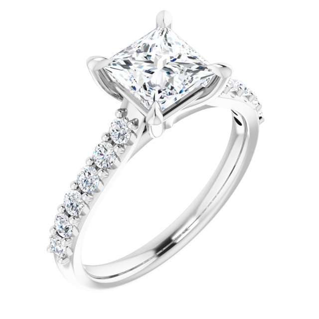 The Phoebe 1.36ctw Princess cut Lab Grown Diamond Engagement Ring