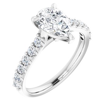 The Phoebe 1.86ctw Pear cut Lab Grown Diamond Engagement Ring