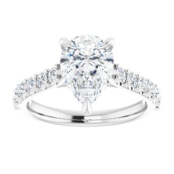 The Phoebe 2.36ctw Pear cut Lab Grown Diamond Engagement Ring