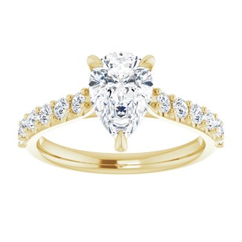 The Phoebe 1.86ctw Pear cut Lab Grown Diamond Engagement Ring