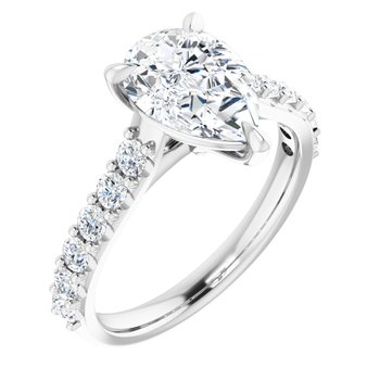 The Phoebe 2.36ctw Pear cut Lab Grown Diamond Engagement Ring