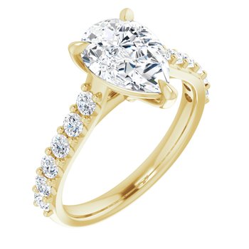 The Phoebe 2.36ctw Pear cut Lab Grown Diamond Engagement Ring