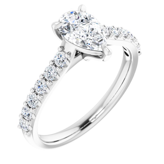 The Phoebe 1.36ctw Pear cut Lab Grown Diamond Engagement Ring