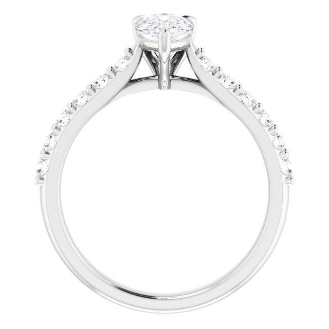 The Phoebe 1.36ctw Pear cut Lab Grown Diamond Engagement Ring