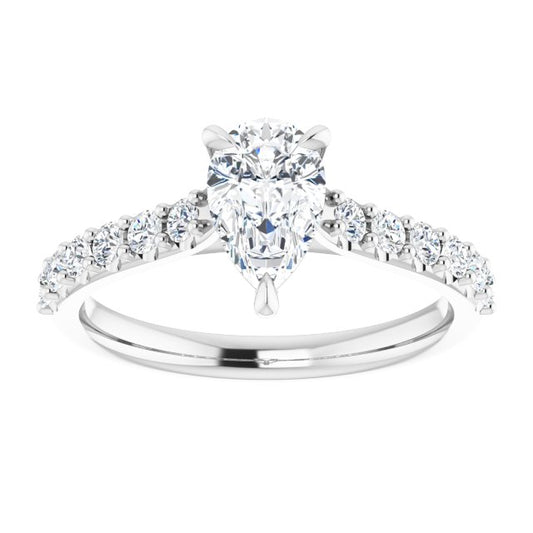 The Phoebe 1.36ctw Pear cut Lab Grown Diamond Engagement Ring