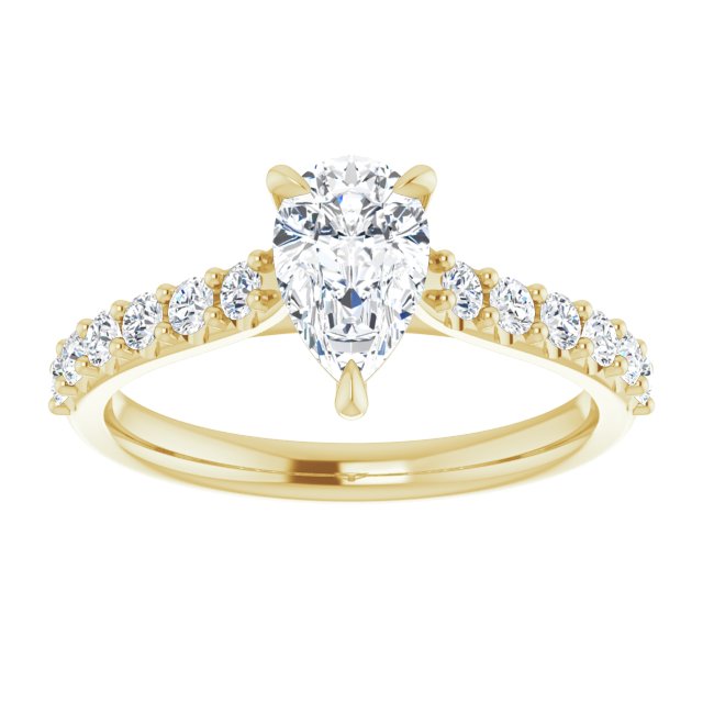 The Phoebe 1.36ctw Pear cut Lab Grown Diamond Engagement Ring