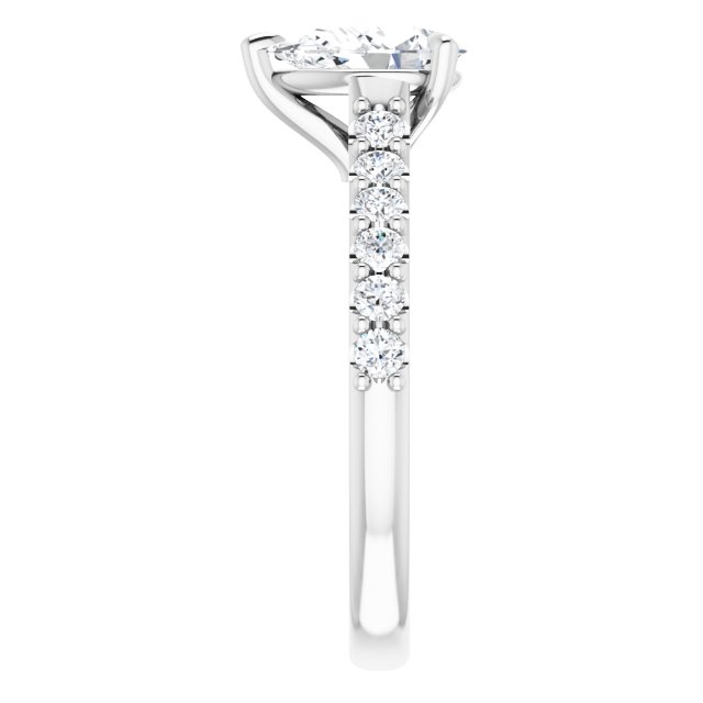 The Phoebe 1.36ctw Pear cut Lab Grown Diamond Engagement Ring