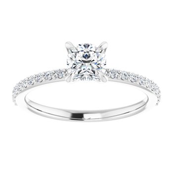 The Harriet 0.72ctw Cushion cut Lab Grown Diamond Engagement Ring