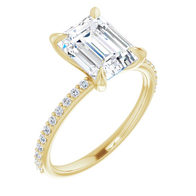 The Harriet 2.22ctw Emerald cut Lab Grown Diamond Engagement Ring