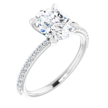 The Harriet 1.72ctw Oval cut Lab Grown Diamond Engagement Ring