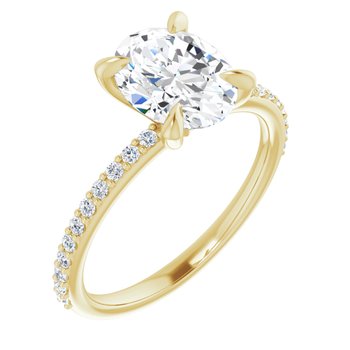The Harriet 1.72ctw Oval cut Lab Grown Diamond Engagement Ring