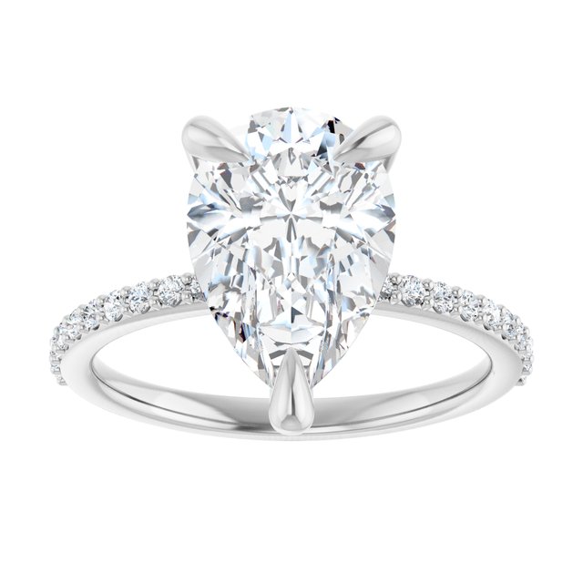 The Harriet 3.22ctw Pear cut Lab Grown Diamond Engagement Ring