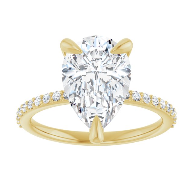 The Harriet 3.22ctw Pear cut Lab Grown Diamond Engagement Ring