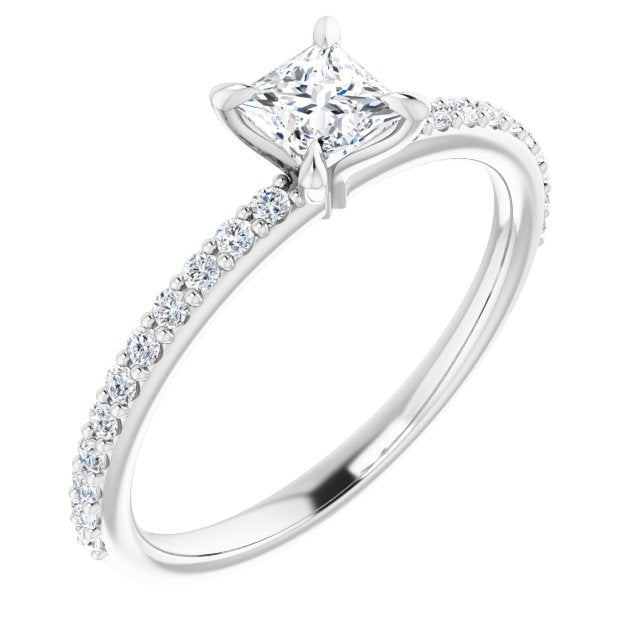 The Harriet 0.72ctw Princess cut Lab Grown Diamond Engagement Ring