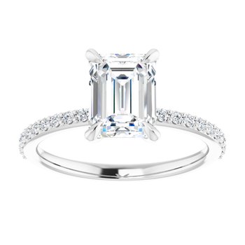 The Harriet 1.72ctw Emerald cut Lab Grown Diamond Engagement Ring