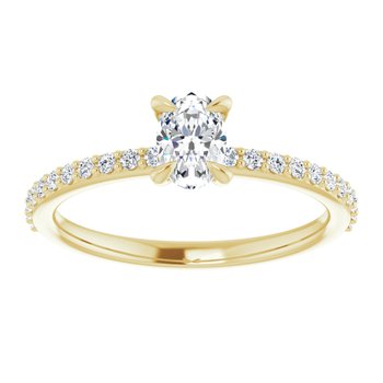 The Harriet 0.72ctw Oval cut Lab Grown Diamond Engagement Ring