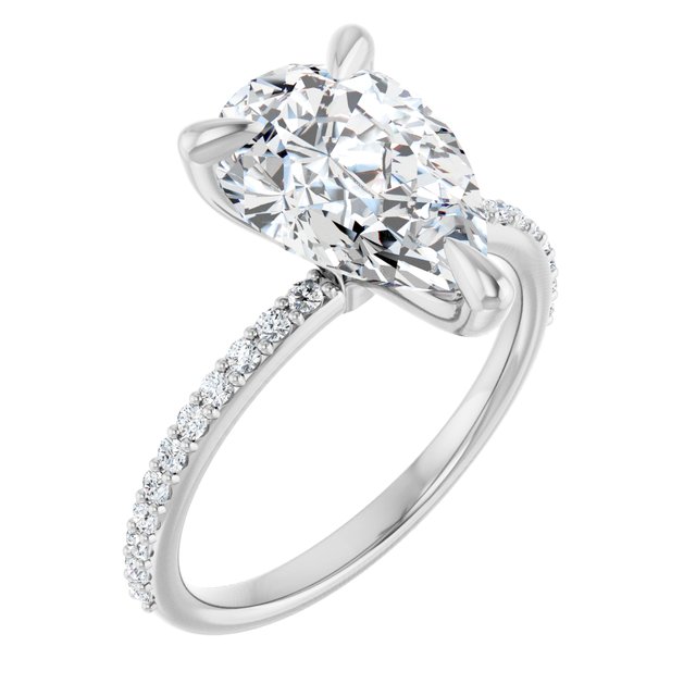 The Harriet 3.22ctw Pear cut Lab Grown Diamond Engagement Ring