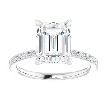 The Harriet 2.22ctw Emerald cut Lab Grown Diamond Engagement Ring