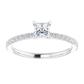 The Harriet 0.72ctw Princess cut Lab Grown Diamond Engagement Ring