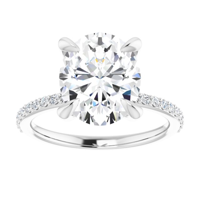 The Harriet 3.22ctw Oval cut Lab Grown Diamond Engagement Ring