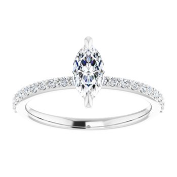 The Harriet 0.72ctw Marquise cut Lab Grown Diamond Engagement Ring