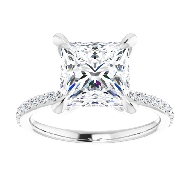 The Harriet 3.22ctw Princess cut Lab Grown Diamond Engagement Ring