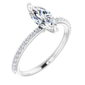 The Harriet 1.22ctw Marquise cut Lab Grown Diamond Engagement Ring