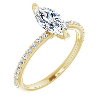 The Harriet 1.22ctw Marquise cut Lab Grown Diamond Engagement Ring