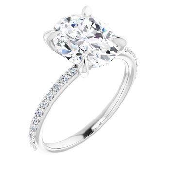 The Harriet 2.72ctw Oval cut Lab Grown Diamond Engagement Ring