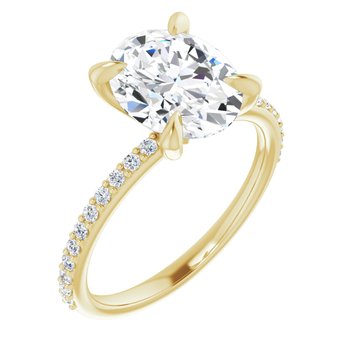 The Harriet 2.72ctw Oval cut Lab Grown Diamond Engagement Ring